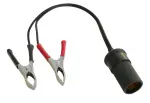 39057  Socket with battery clamps 12/24v